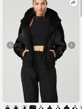 ALO YOGA Sherpa Utility Gear Jacket - Black XS